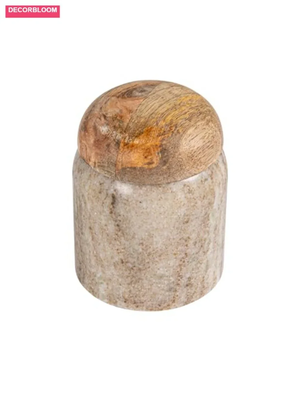 Marble Wood Lid Canister - Kitchen Food Storage Jar